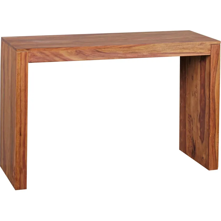 Wohnling Konsolentisch Massivholz Design Konsole Schreibtisch 115x40 cm sheesham