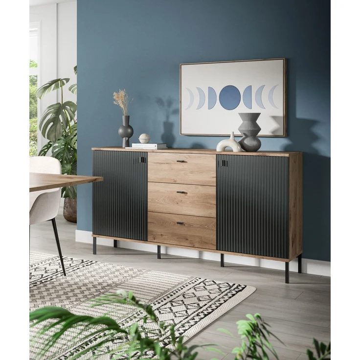 Chess Sideboard in schwarz tiefzieh – Bild 6