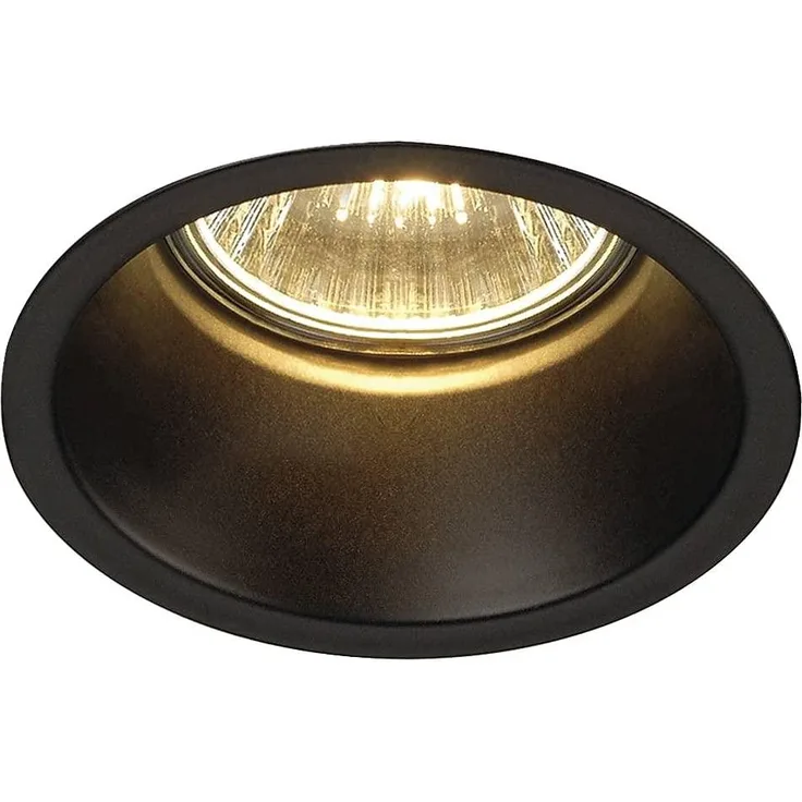 SLV No. 112910 Einbauleuchte Horn 1 QPAR51 rund mattschwarz max. 50W