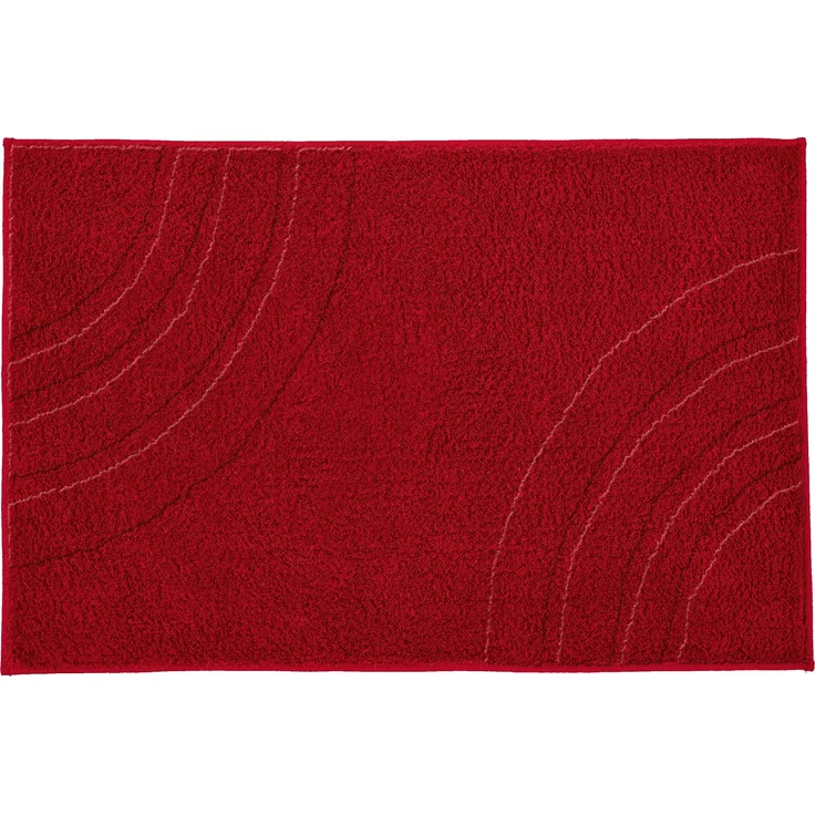 Kleine Wolke Badteppich SATURN LBH 100x60x2.50 cm rot Badematte Badvorleger Duschvorleger Duschmatte Badeteppich – Bild 2