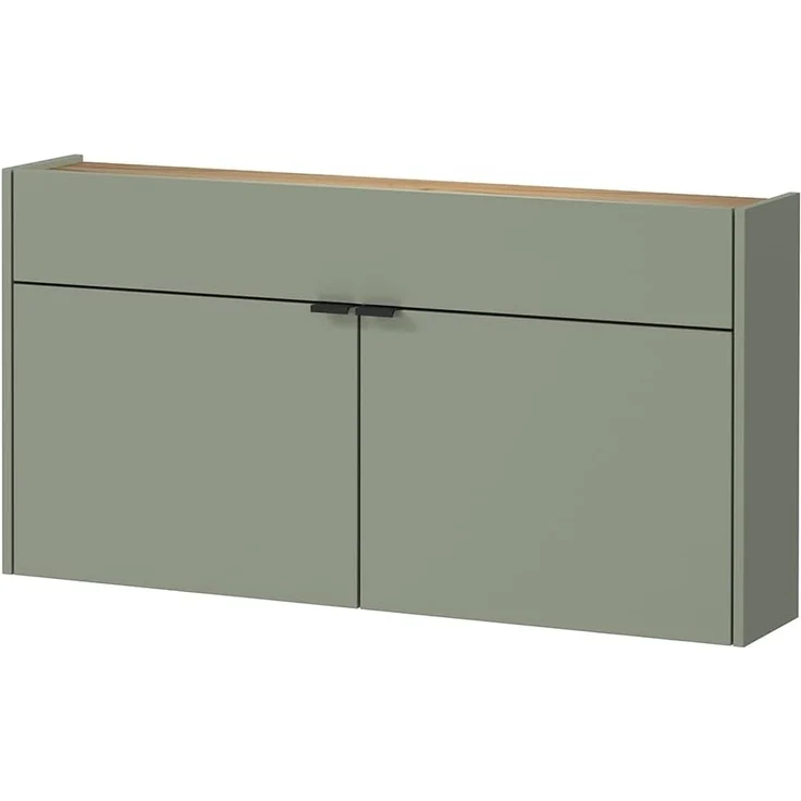 Lomadox Garderoben-Set ABERDEEN-01, (Spar-Set, 4-St), in grün mit Eiche, ideal für schmale Flure, mit 2 Garderobenpaneelen – Bild 3