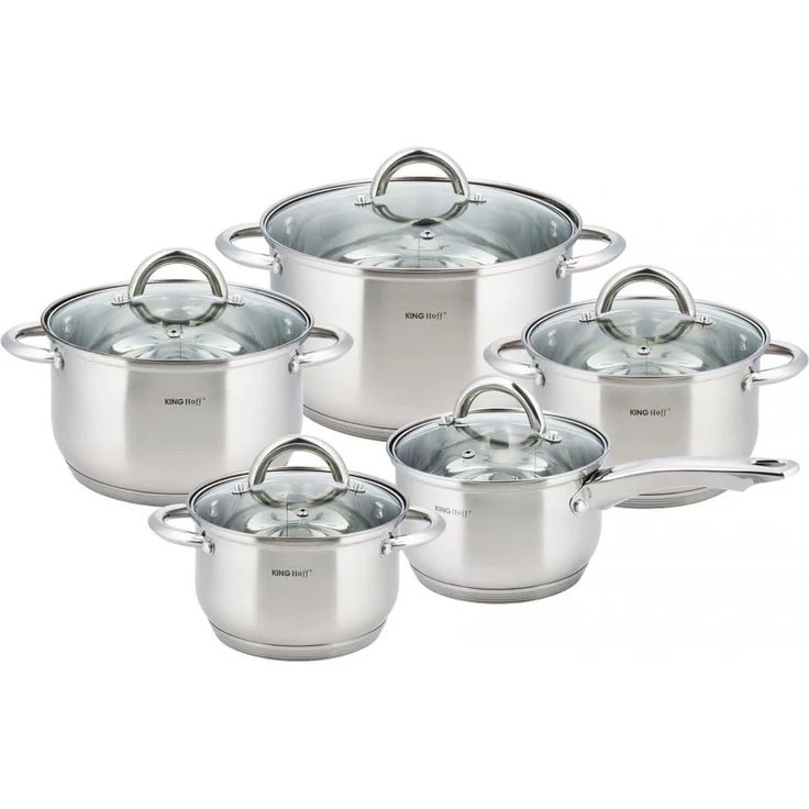 Kinghoff Kinghoff Töpfe Silver 10 Stück KH4449 – Bild 1