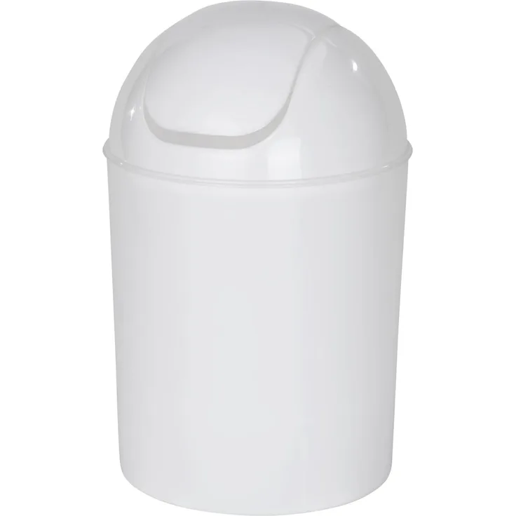 Badezimmer-Abfalleimer weiß Drehdeckel WENKO