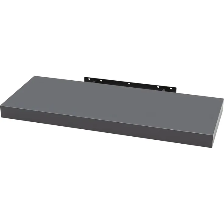 WOLTU Wandboard Wandregal CD DVD Regal Bücherregal Schweberegal Holz Board 1200x22. 9x3. 8cm dunkel grau für Büro, Wohnzimmer, Schlafzimmer, Küche RG9315dgr