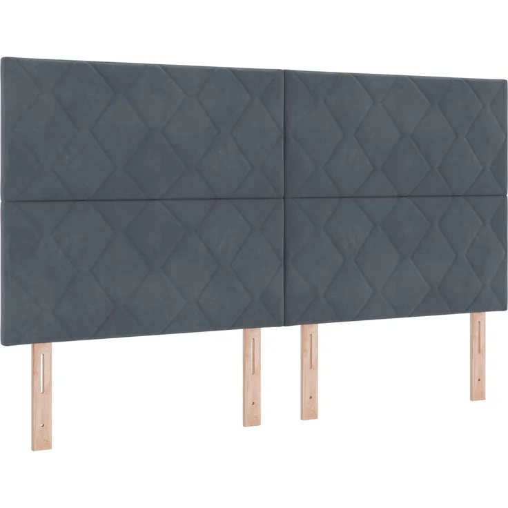 vidaXL Ottoman Bett mit Matratze Dunkelgrau 180 x 200 cm Samt 3457810 – Bild 4