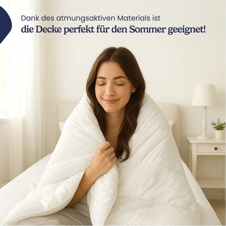 Gentle North Microfaserbettdecke Schlafdecke - Ganzjahresdecke o. Sommerdecke für Allergiker geeignet, Füllung: Kunstfasern, für Allergiker geeignet - Besonders Flauschig & waschbar bei 95° – Bild 2