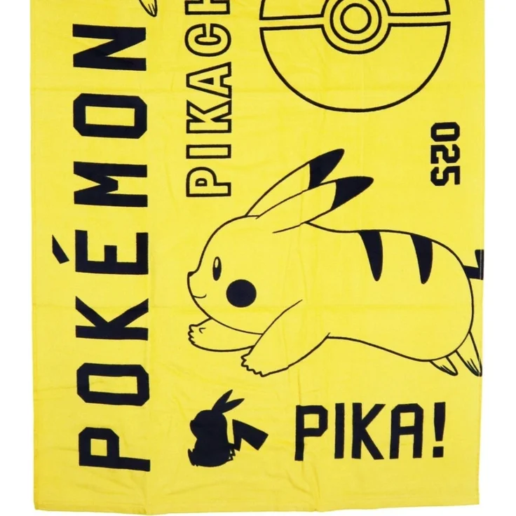 POKÉMON Strandtuch Pokemon Pikachu Badetuch Strandtuch XL 70x140 cm 100% Baumwolle – Bild 2