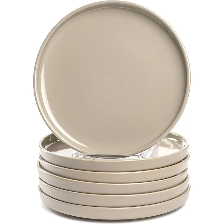 LEONARDO Teller-Set Speiseteller ROMA, Keramikteller, ca. 22 cm, 6-teilig (6-tlg), 6 Personen, Keramik, Geschirr-Set, Service, spülmaschinengeeignet – Bild 1
