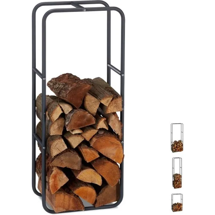 Relaxdays Kaminholzregal aus Metall