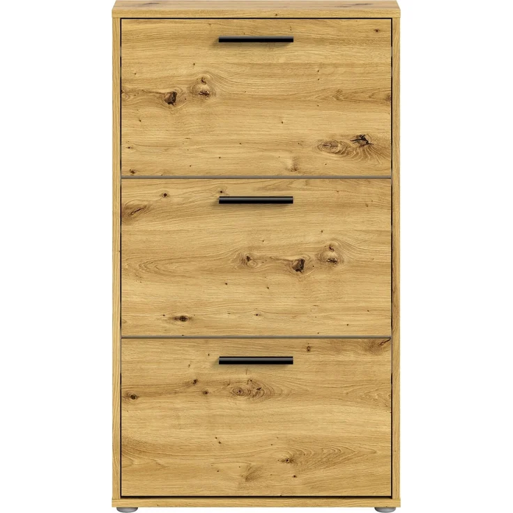 Carryhome 'SAM' Schuhkipper, Holznachbildung Eiche Artisan, 59 x 103 x 17 cm, mit 3 Klappen – Bild 9