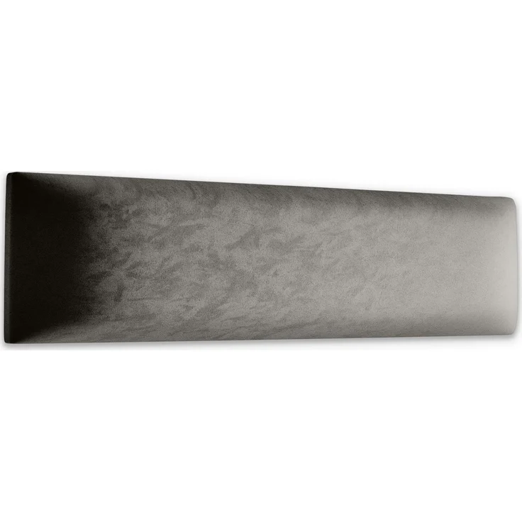 Muralo Samt Wandkissen Stoff Polsterpaneel Schlafzimmer Wohnzimmer Bett Wandpolster Bettkopfteil Lendekissen Modern Luxus Gepolstert Polster Paneel (Grau, 100x20 cm) – Bild 1