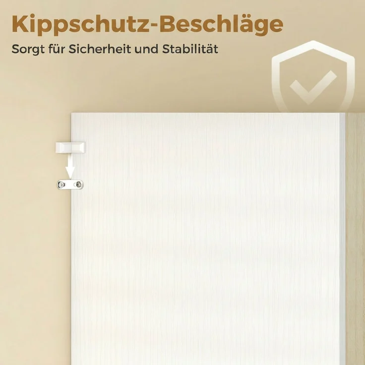 Rayofly-Moderner Küchenschrank mit offenem Fach & verstellbaren Regalen, Naturholz-Optik, H 170cm x T 80cm x B 40cm – Bild 8