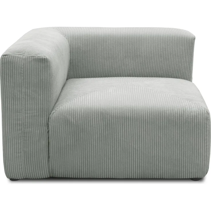 DOMO. collection Polsterecke 800011, Modul-Polstersessel, quadratisch, individuell kombinierbar, Cord, Armsessel, Cocktailsessel, Loungesessel, 108 x 108 x 69 (BxTxH), hellgrau