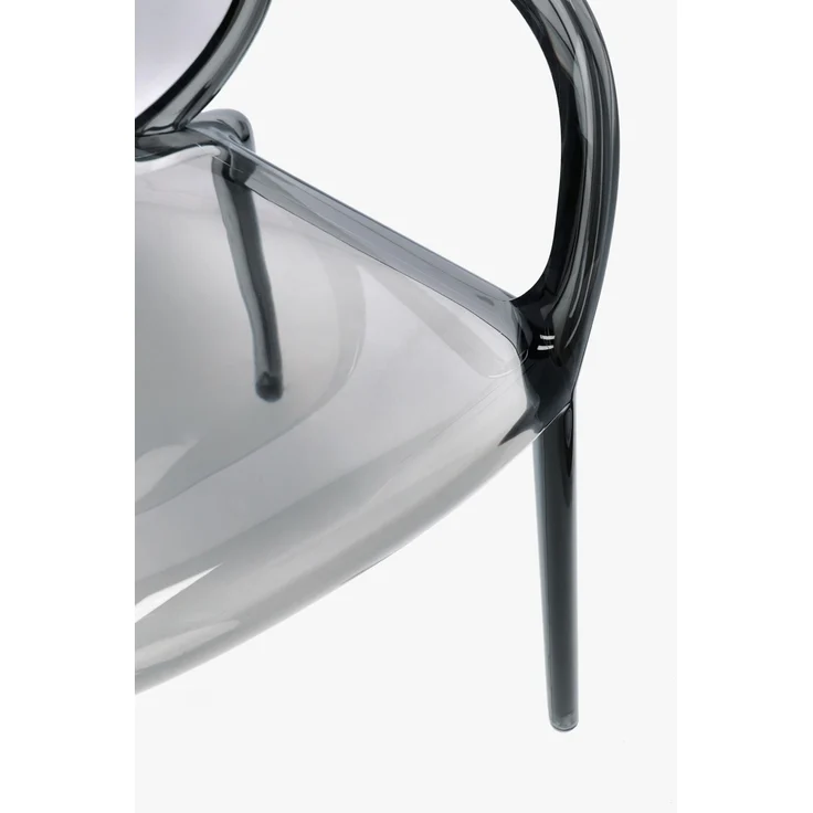 Gartenstuhl Camilla 4er-Set Kunststoff, modern stapelbar, mit Armlehne, grau, für innen und außen – Bild 9