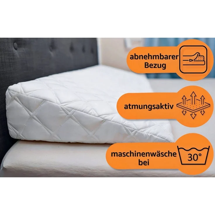 Totsy Baby Sofakissen Keilkissen bett und sofa kopfteil rückenkissen 45x120 cm – Bild 3