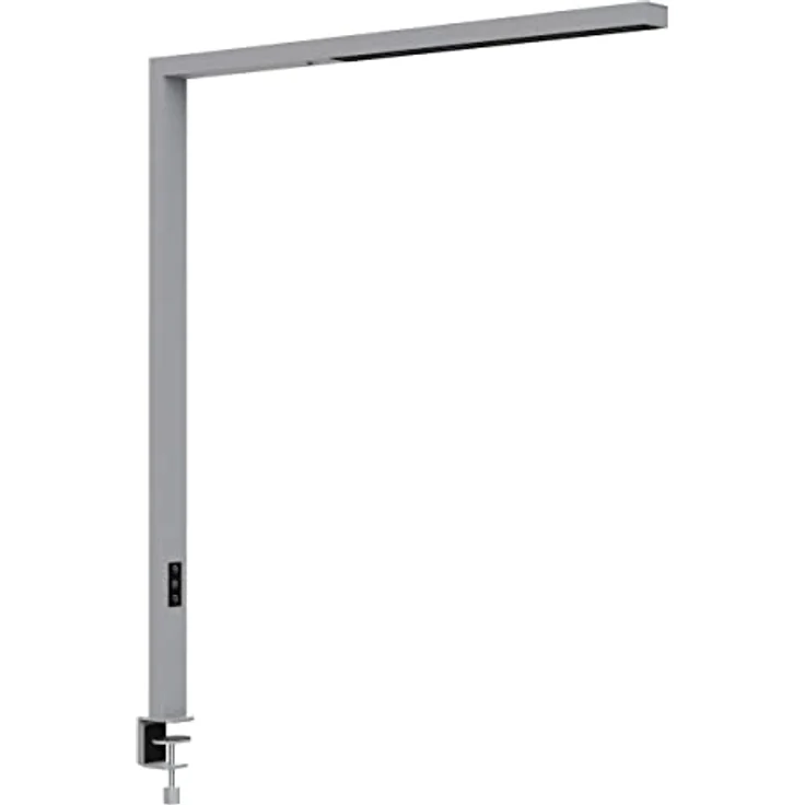 MAUL MAULsirius Schreibtischlampe, silber, 27 / 52 W mit Touchpanel, Tageslichtsensor und Tischklemme – Bild 1
