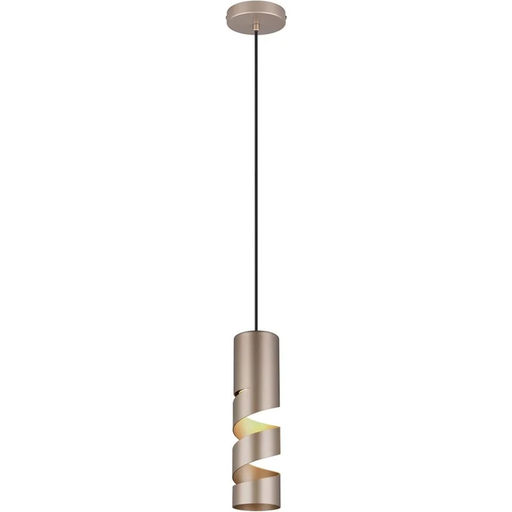 Moderne kleine Pendelleuchte STREAM 1-flammig aus Metall in Coffee, Ø 12cm – Bild 2