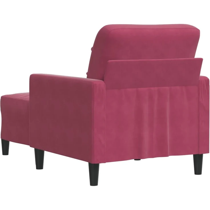 vidaXL Sessel mit Hocker Weinrot 60 cm Samt 3278261 – Bild 4