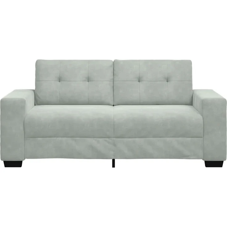 vidaXL Zweisitzer-Sofa Hellgrau 180x77x82 cm Samt 4105122 – Bild 4