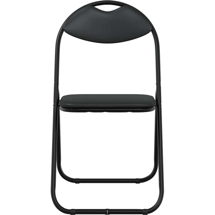 vidaXL Klappstuhl 8 pcs Schwarz 48 x 43,5 x 81 cm Kunstleder 42029067 – Bild 4