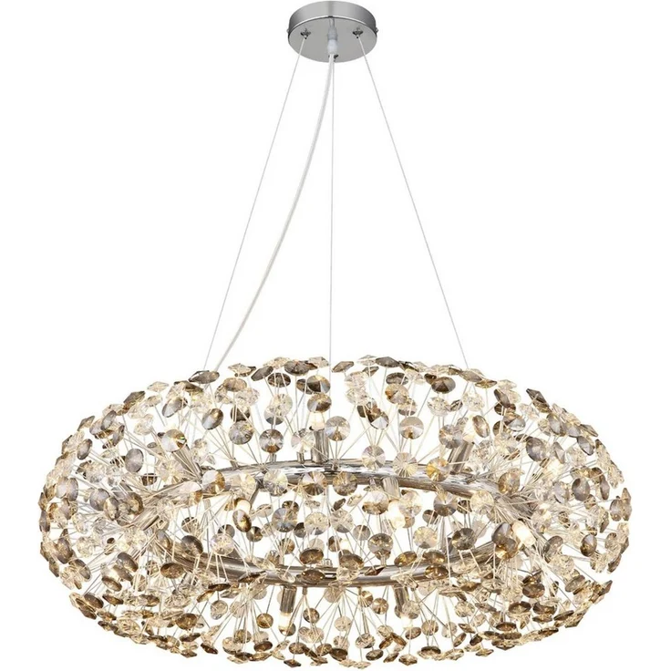GLOBO LIGHTING Kronleuchter GLOBO Lighting Kronleuchter KATRINA DH 80x150 cm gold Luster Krone, Warmweiß – Bild 2