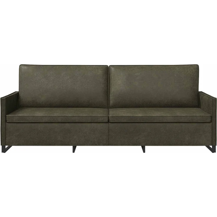 vidaXL 3-Sitzer Sofa Olivegrün 220 x 81 x 82 cm Kunstwildleder 42041006 – Bild 2