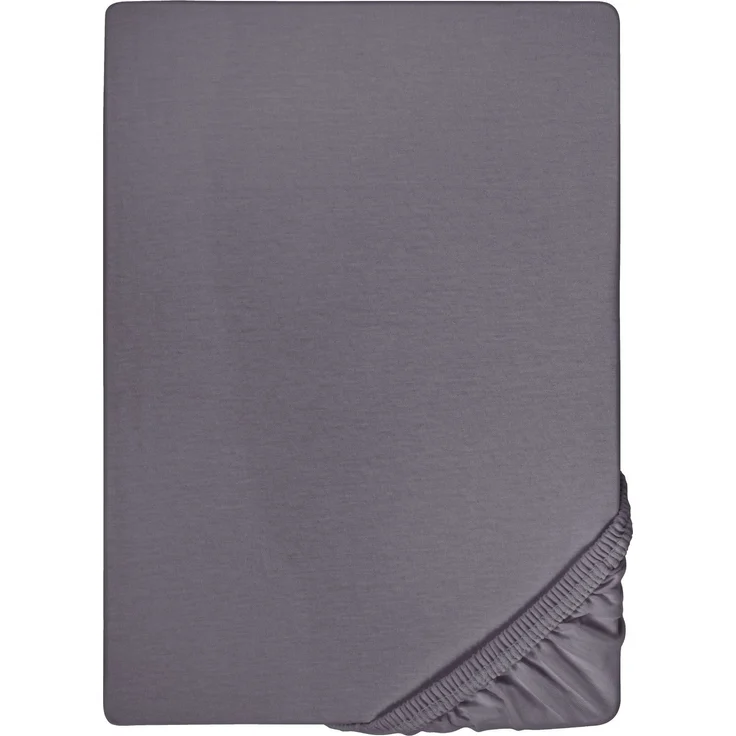 biberna Feinjersey-Spannbetttuch 0077144, silbergrau, 1x 60x120 cm - 70x140 cm – Bild 5