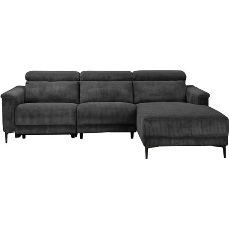 Places of Style Ecksofa Lund in Cord, L-Form, 261 cm, mit manueller, o. elektrischer Relaxfunktion, USB, Kopfteilverstellung – Bild 4