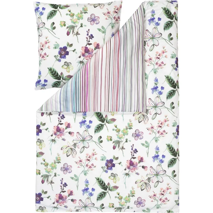 Estella Bettwäsche Lily 4747 985 Bunt Mako Satin 155 x 220 + 80 x 80 cm