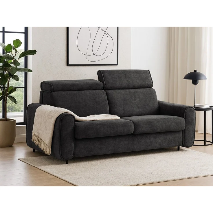 Beautysofa Schlafsofa Pavarti modernes Sofa mit italienischem Klappmechanismus und Matratze, mit Bettkasten, verstellbaren Kopfstützen und Schlaffunktion, in 3 Größen & 8 Farben – Bild 1