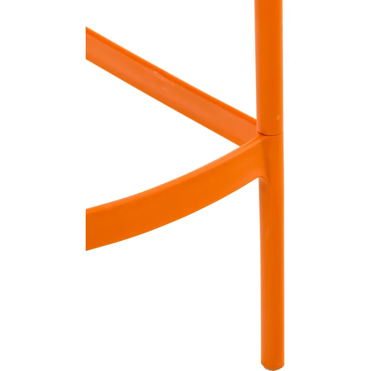 DELUKE® Barhocker modern Orange LORL - Kunststoff, 105x45x53cm Barhocker mit Lehne Tresenhocker Barstuhl Küchenhocker Thekenhocker hoher Stuhl – Bild 8