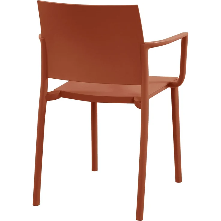 CLP Gartenstuhl wetterfest Valtor UV-beständig mit Armlehnen belastbar bis 150 kg,terracotta – Bild 6