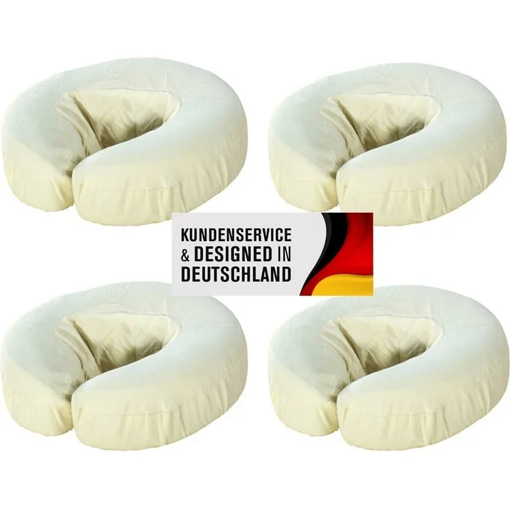 Duke-Handel Massageliegenbezug 4-teiliges Kopfbezügeset aus Baumwolle, Baumwolle, Gummizug: rundum, (4 Stück), einfaches Aufziehen, extrem stabil, formtreu