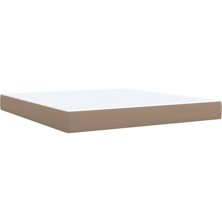vidaXL Boxspringbett Matratze Cappuccino-Braun 180x200 cm Kunstleder 3288435 – Bild 10