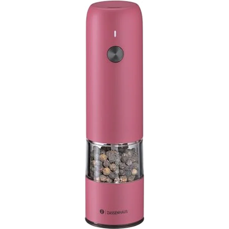 Pfeffermühle Salz-Gewürzmühle USB elektrisch 14cm ZASSENHAUS Köln Fuchsia 033168 – Bild 2