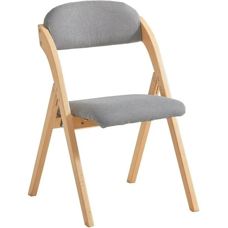 SoBuy Klappstuhl DE-FST92, Esszimmerstuhl Ergonomisch, faltbar, Küche Balkon Büro, Klappstuhl Küchenstuhl mit Rückenlehne, Campingstuhl, Holzstuhl