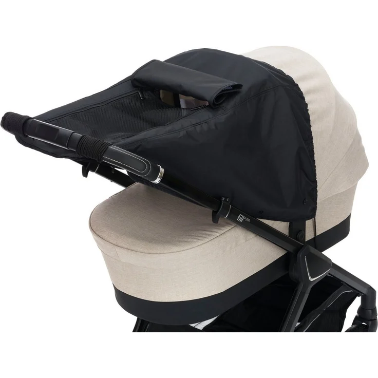 Fillikid Kinderwagen-Sonnenschutzhülle Sonnenschutz Deluxe, schwarz melange, für Kinderwagen & Buggys – Bild 2