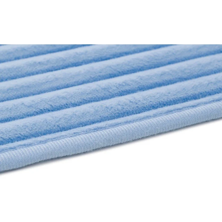 Gözze Badematte Berlin, Höhe 7 mm, rutschhemmend beschichtet, fußbodenheizungsgeeignet, Polyester, rechteckig, Badteppich, Uni Farben, Cord Optik, waschbar – Bild 3