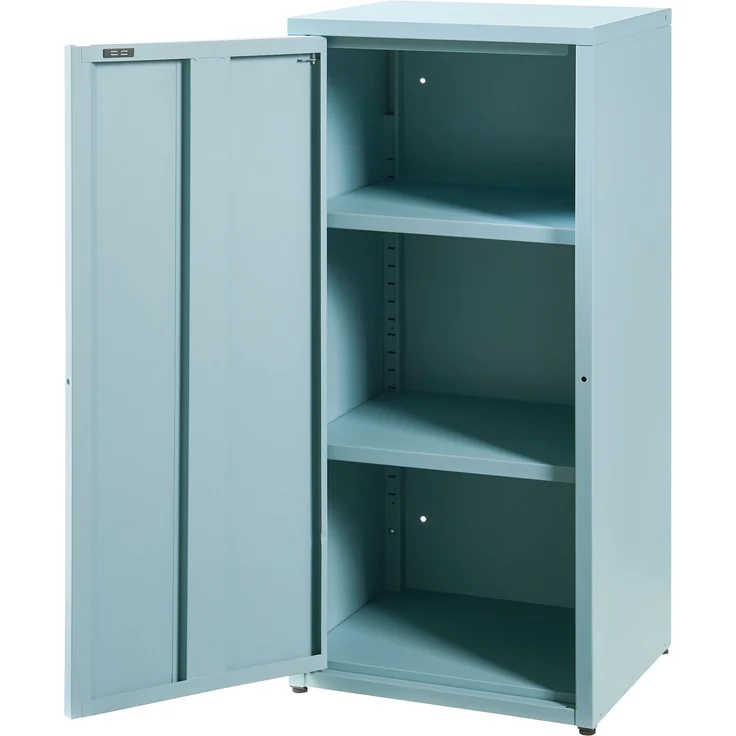 [en. casa] 'Burlöv' Metallschrank, Stahl, 88 x 40 x 35 cm, Graublau – Bild 4