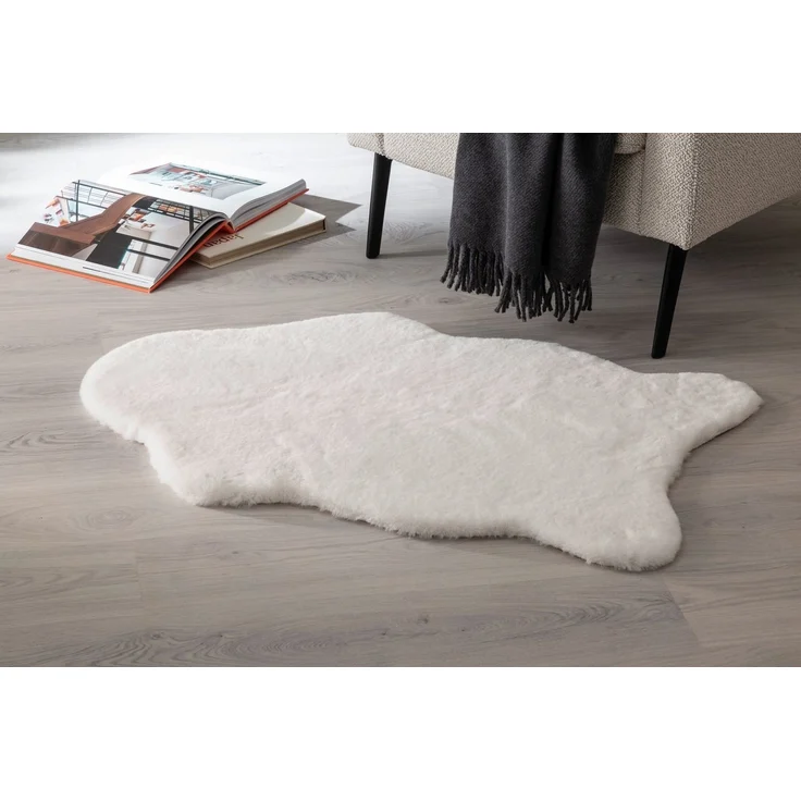 SCHÖNER WOHNEN-Kollektion Fellteppich Tender, fellförmig, Höhe: 26 mm, weich durch Microfaser, Kaninchenfell Haptik, Kunstfell, waschbar – Bild 3