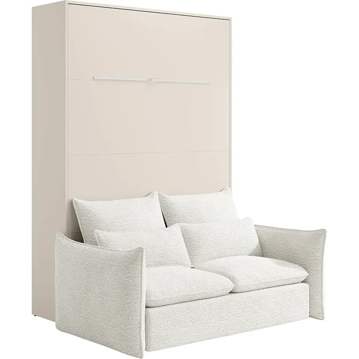 Vente-unique - RAPILI Bett Holz, Platte Beige - B 133 cm239,2 cm x H 225,2 cm x L 200 cm – Bild 4