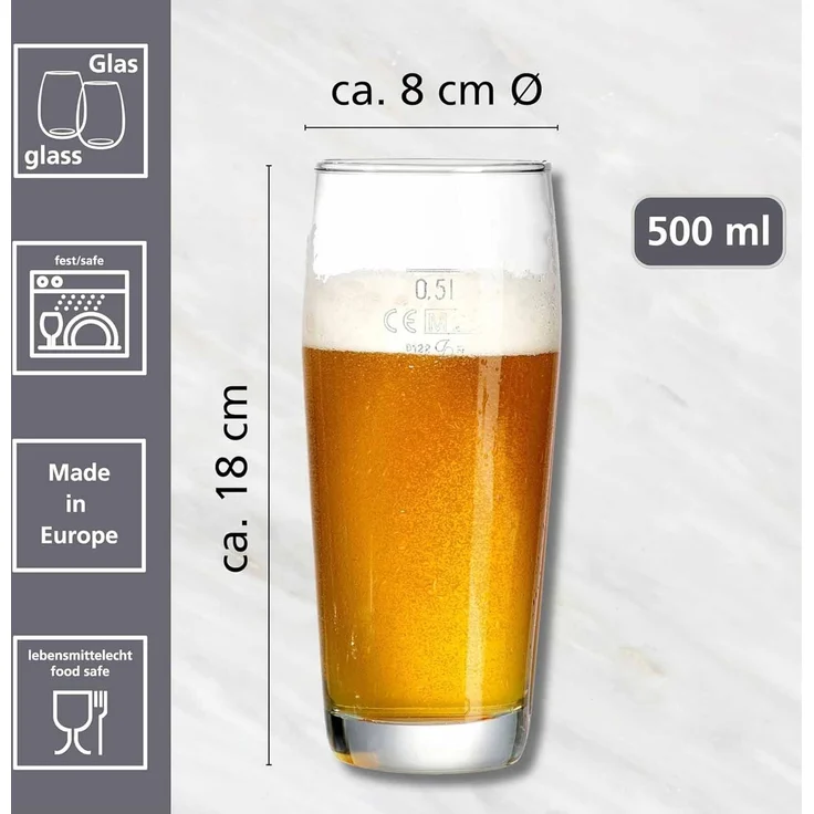 Ritzenhoff & Breker Willi Bierglas 0,5 Liter 6er Set – Bild 2