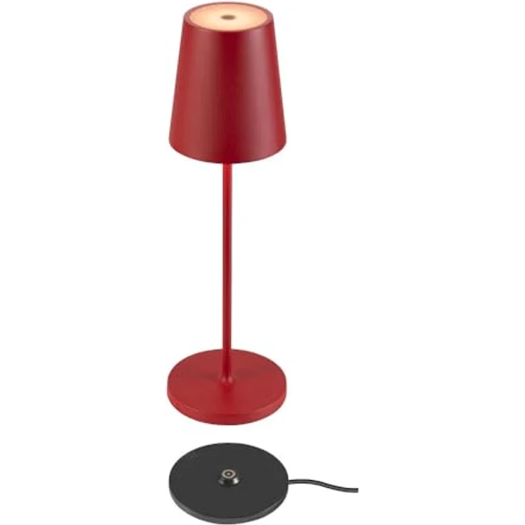 SLV VINOLINA TWO, Tischleuchte, Akku, IP65, 2200/2700/3000K, TOUCH, rot - Ambiente- Tisch- und Standleuchten – Bild 8
