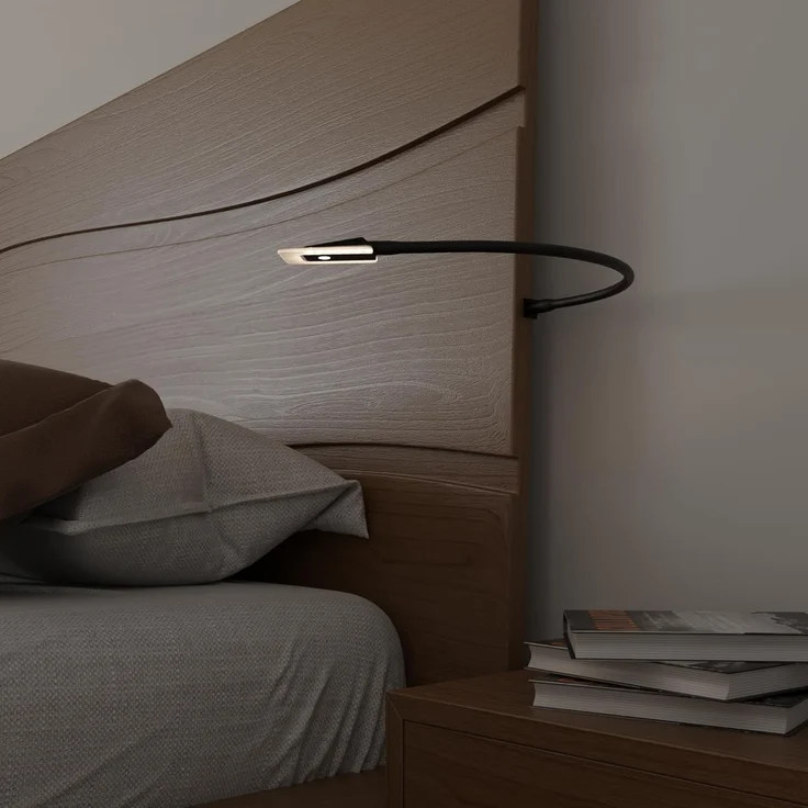 kalb Bettleuchte Diora Dual Bettleuchte Flexibel Leseleuchte Nachttischlampe, 1er Set schwarz, warmweiß und neutralweiß – Bild 4