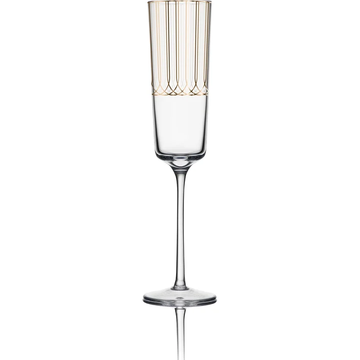 Goebel / First. Gold,Sektgläser - 2 Stk,Muster 002 + 004,6,0cm x 6,0cm x 25,0cm / Glas / 6,0cm x 6,0cm x 25,0cm – Bild 4