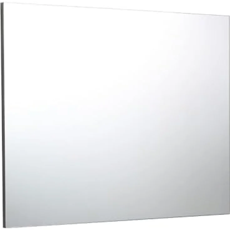 KIAMAMI VALENTINA Badezimmerspiegel 90x70 cm umkehrbar, elegantes rechteckiges Design mit hellgrauer ABS-Kante und stabilem Unterstützungsrahmen – Bild 3
