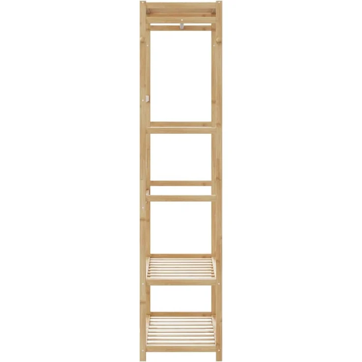 vidaXL Kleiderständer mit Ablagen 80x40x175 cm Bambus 4008922 – Bild 4