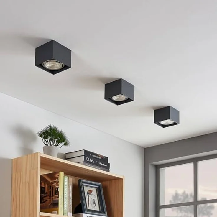 Arcchio Strahler Mabel, Deckenlampe 1-flammig aus Aluminium in modernem Design, GU10 für Küche und Wohnräume – Bild 4
