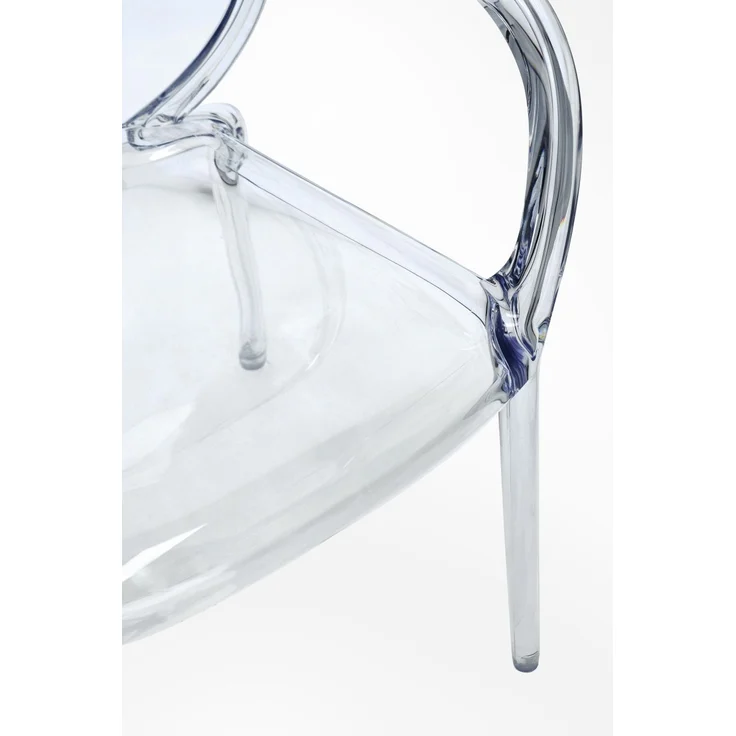 Gartenstuhl Allican 4er-Set aus Kunststoff, modern stapelbar mit Armlehne, transparent – Bild 8
