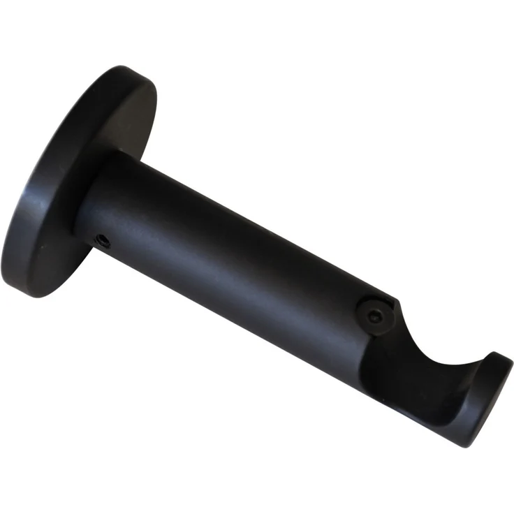 Gardinia Träger für Metallmontageplatte Chicago für Ø 20 mm offen schwarz-matt 8 cm